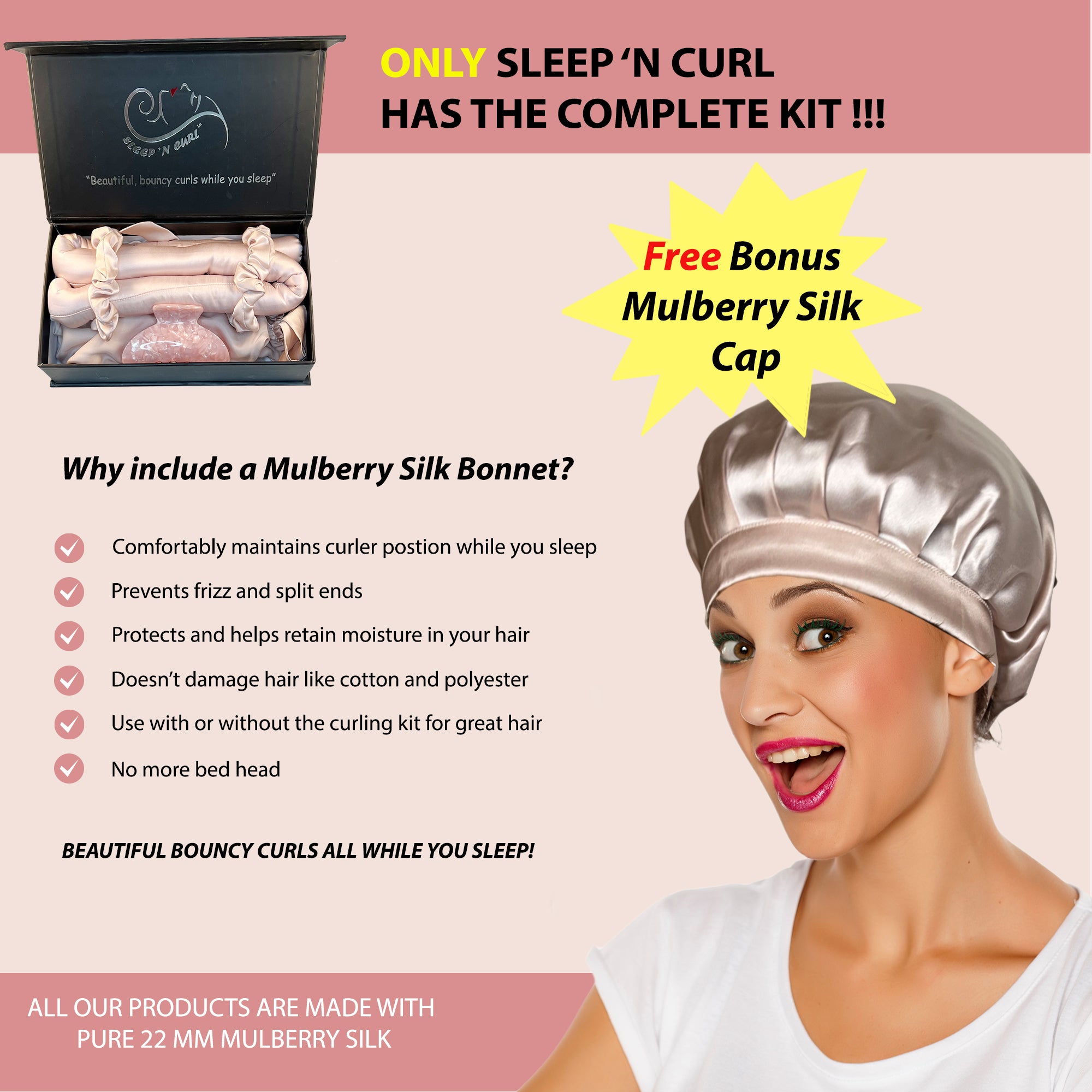 Mulberry Silk Heatless Hair Kit