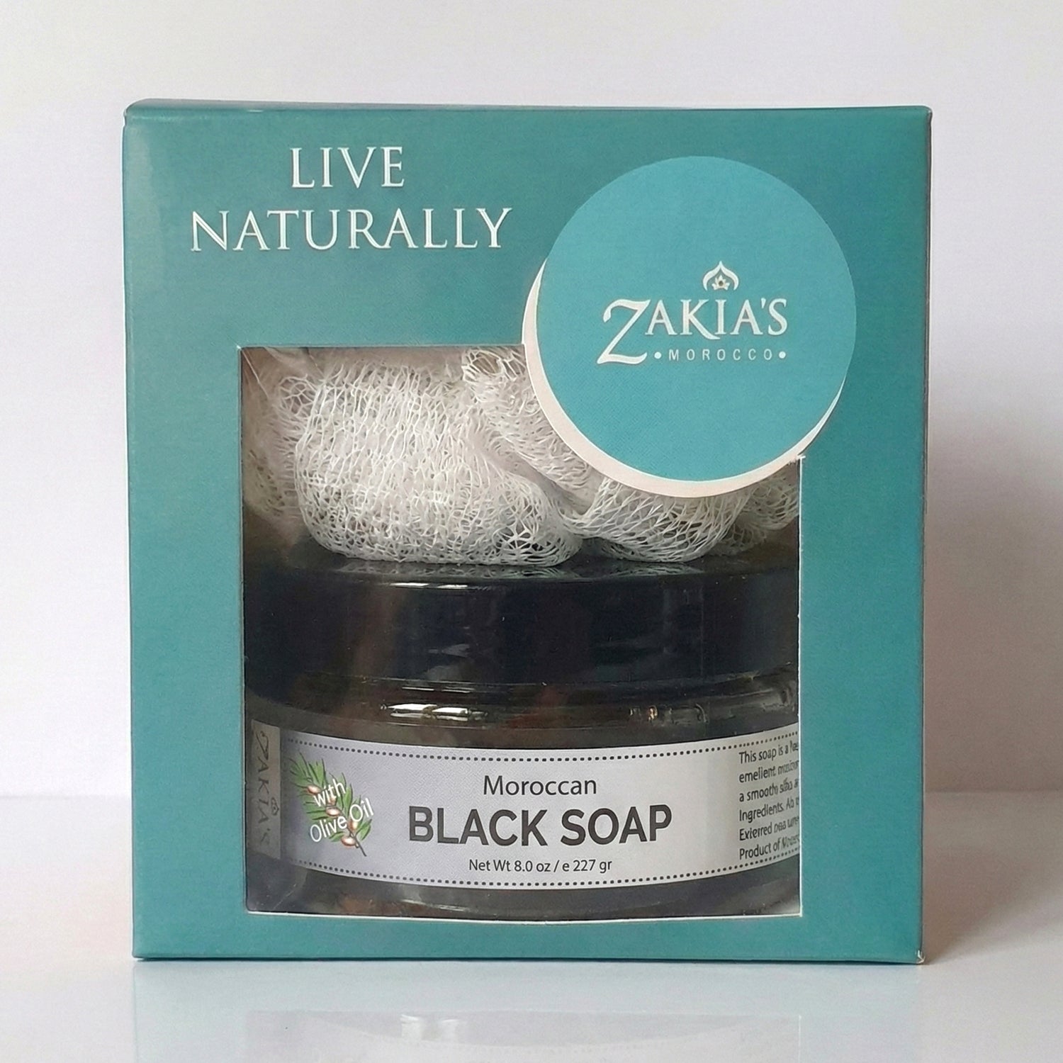 Moroccan Black Soap Exfoliating Kessa Gift Box - Amber Musk