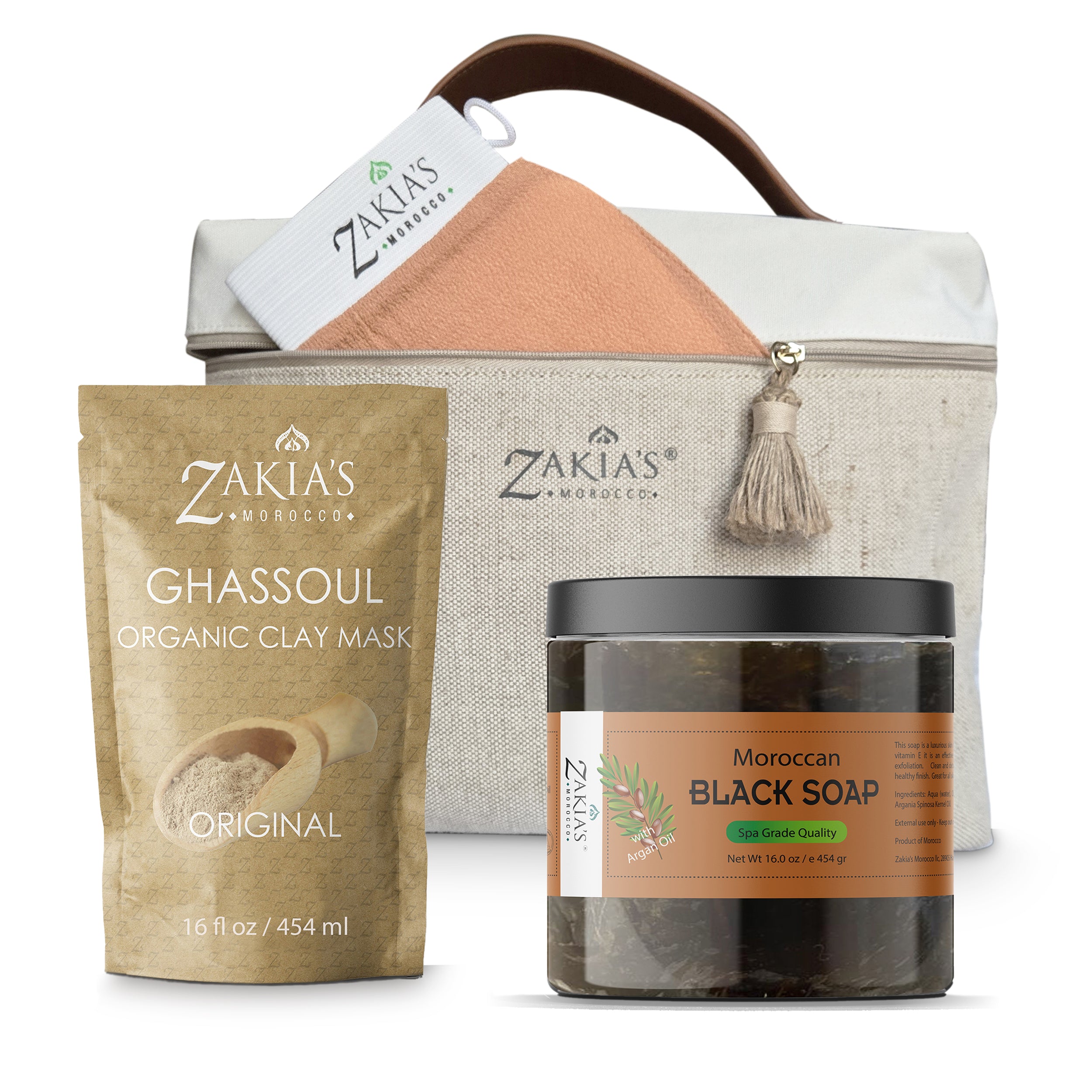 Moroccan Bath & Shower Set - Argan Oil – Zakiasmorocco.com