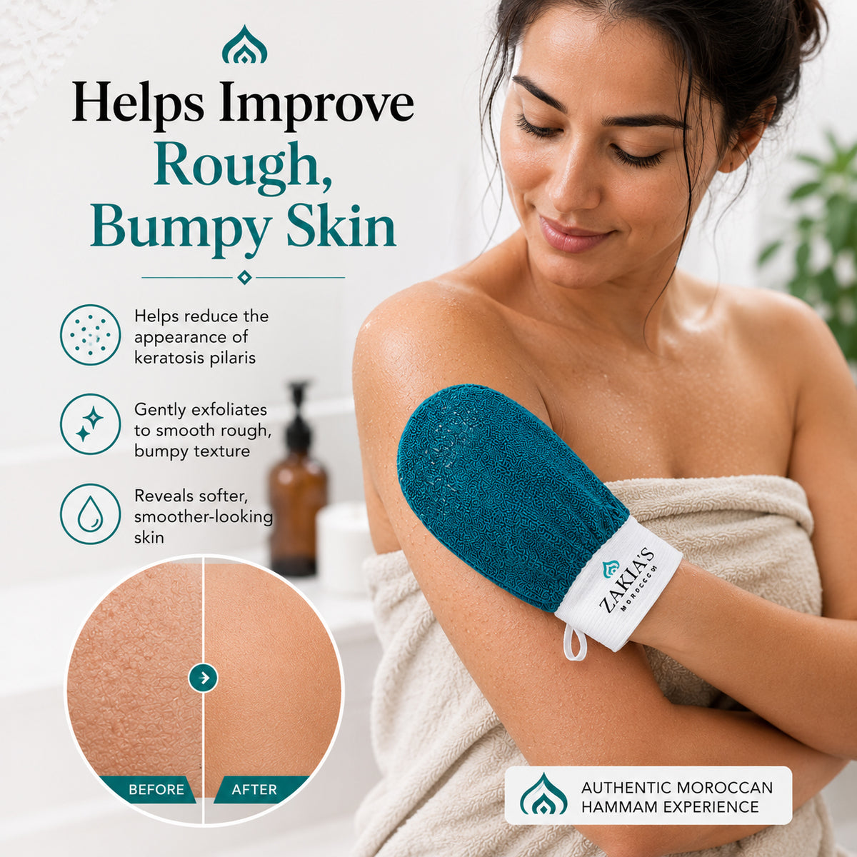 Kessa Original Exfoliating Glove - Teal