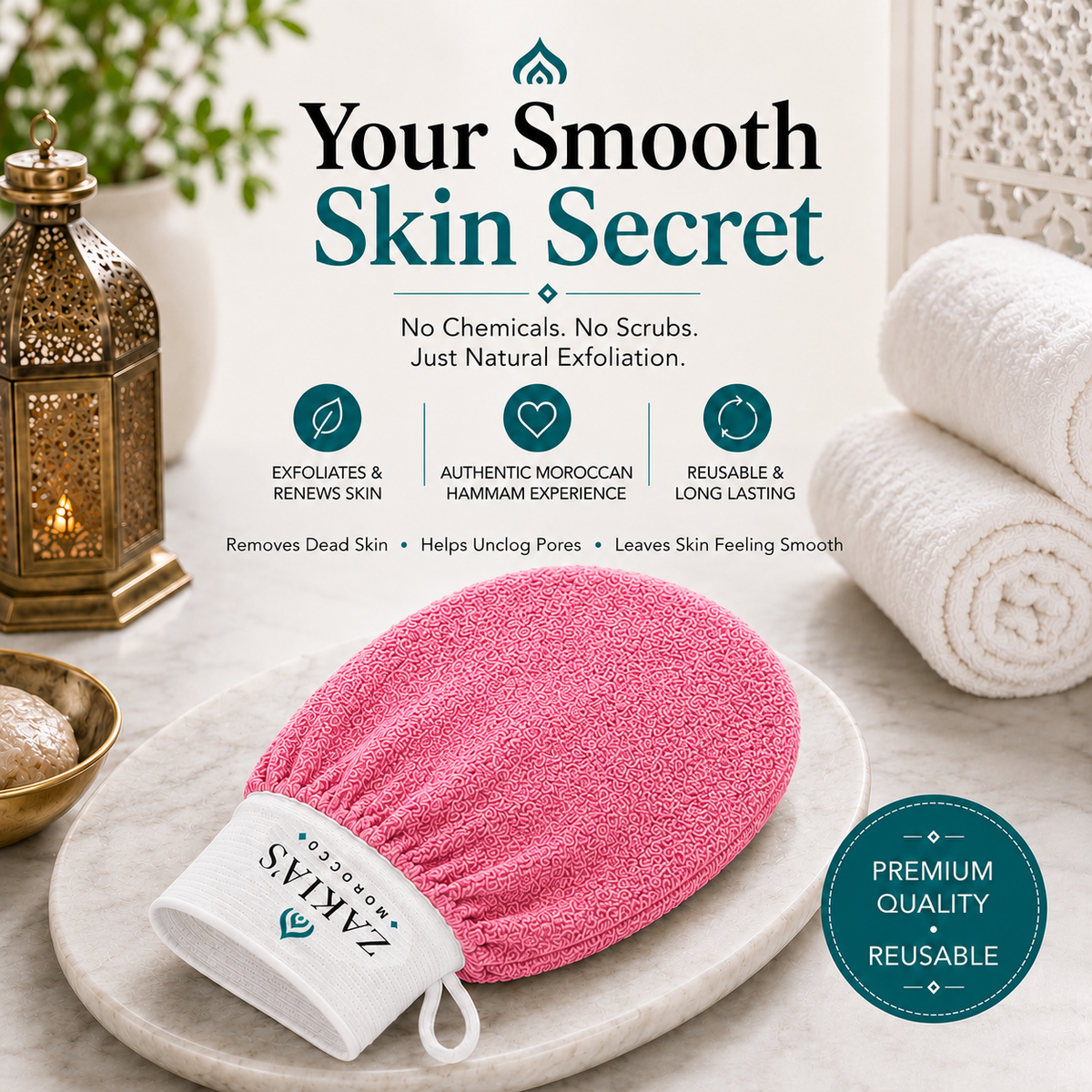 Kessa Original Exfoliating Glove - Deep Pink