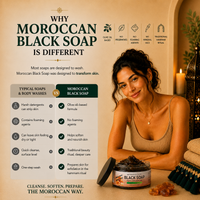 Moroccan "BELDI" Black Soap - Amber Musk - 16 oz Value Size