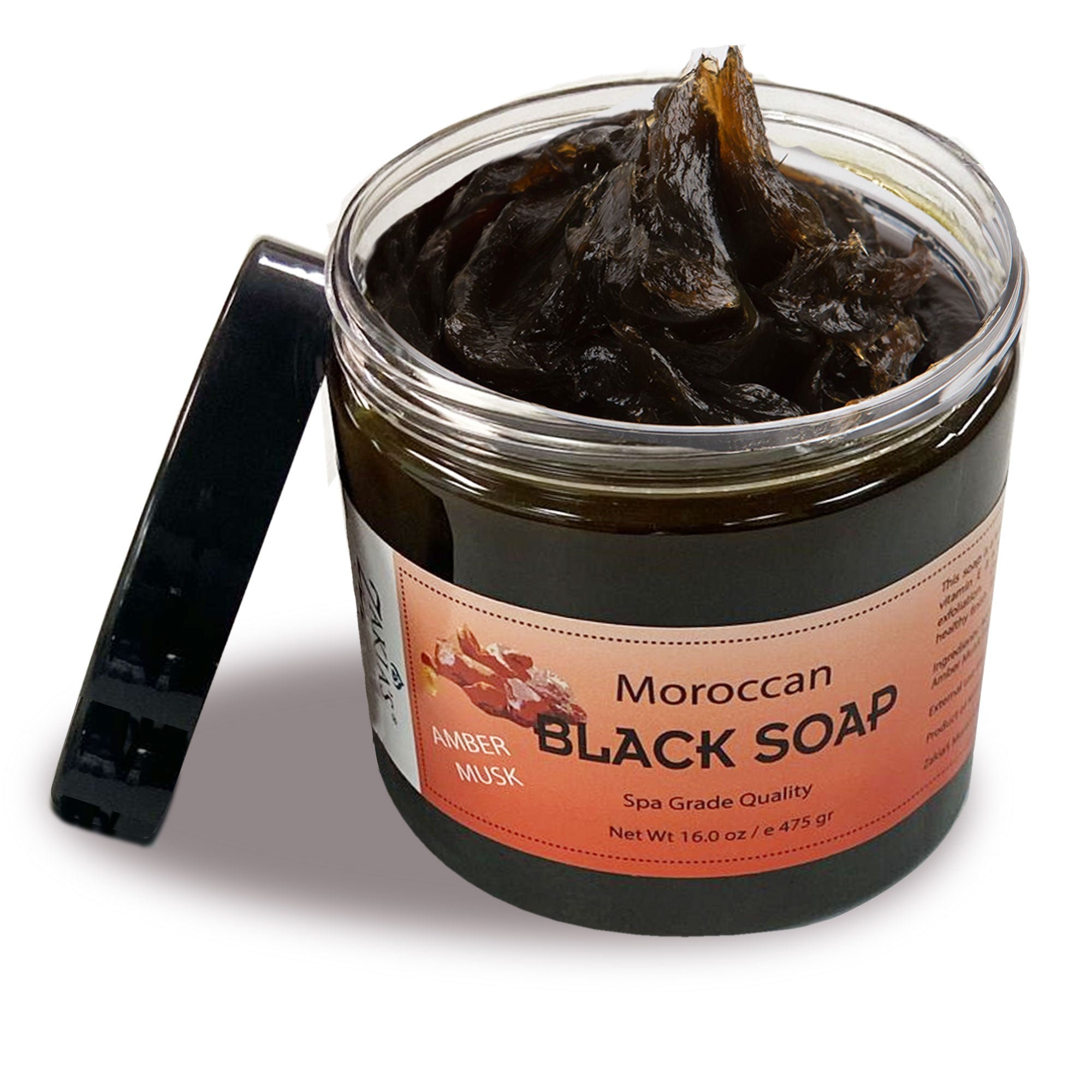 Best Beldi Moroccan Black Soap - exotic Amber Musk - Value Size