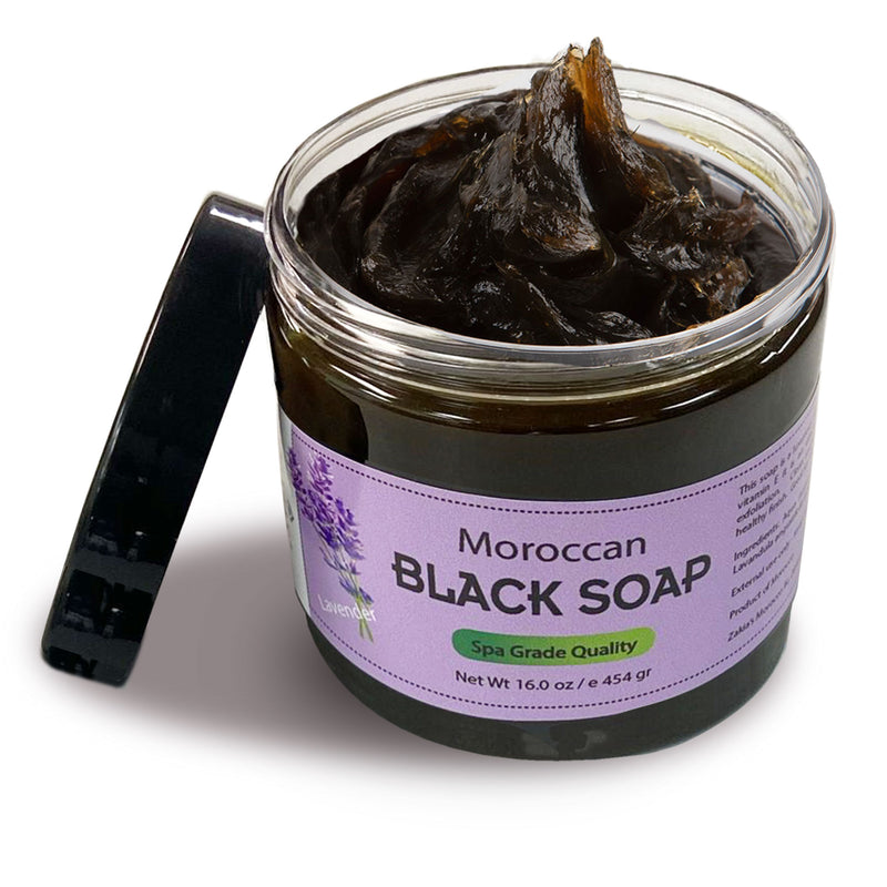 Moroccan "Beldi" Black Soap Lavender - 16 oz Value Size