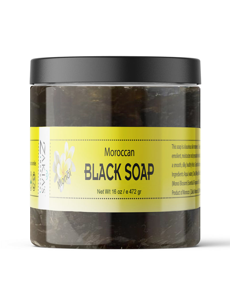 Moroccan "BELDI" Black Soap  Monoi - 16 oz Value Size