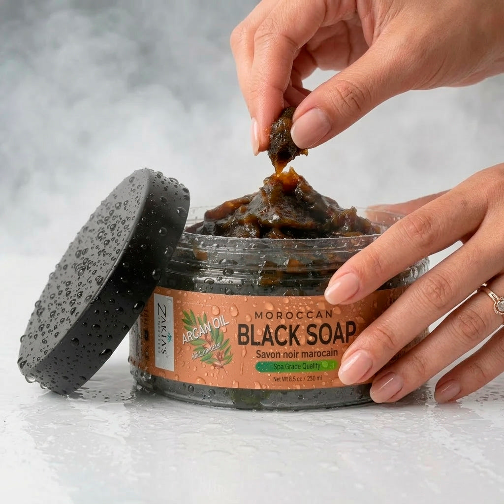 Moroccan "BELDI" Black Soap - Argan Oil - 8 oz