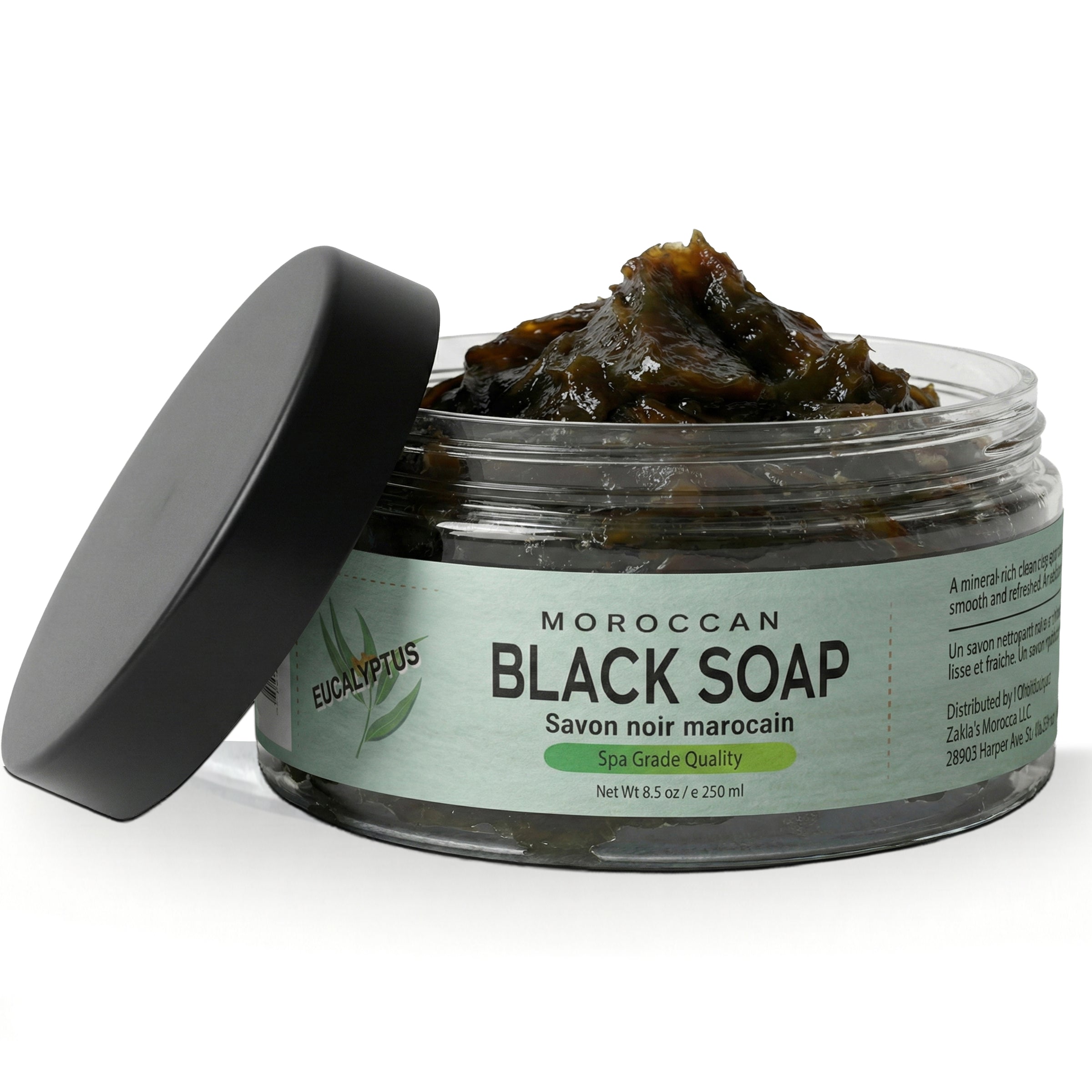 Moroccan "BELDI" Black Soap  Eucalyptus - 8 oz