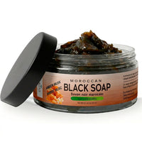Moroccan "BELDI" Black Soap  Amber Musk - 8 oz