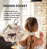 Mulberry Silk Hidden Pocket Scrunchies