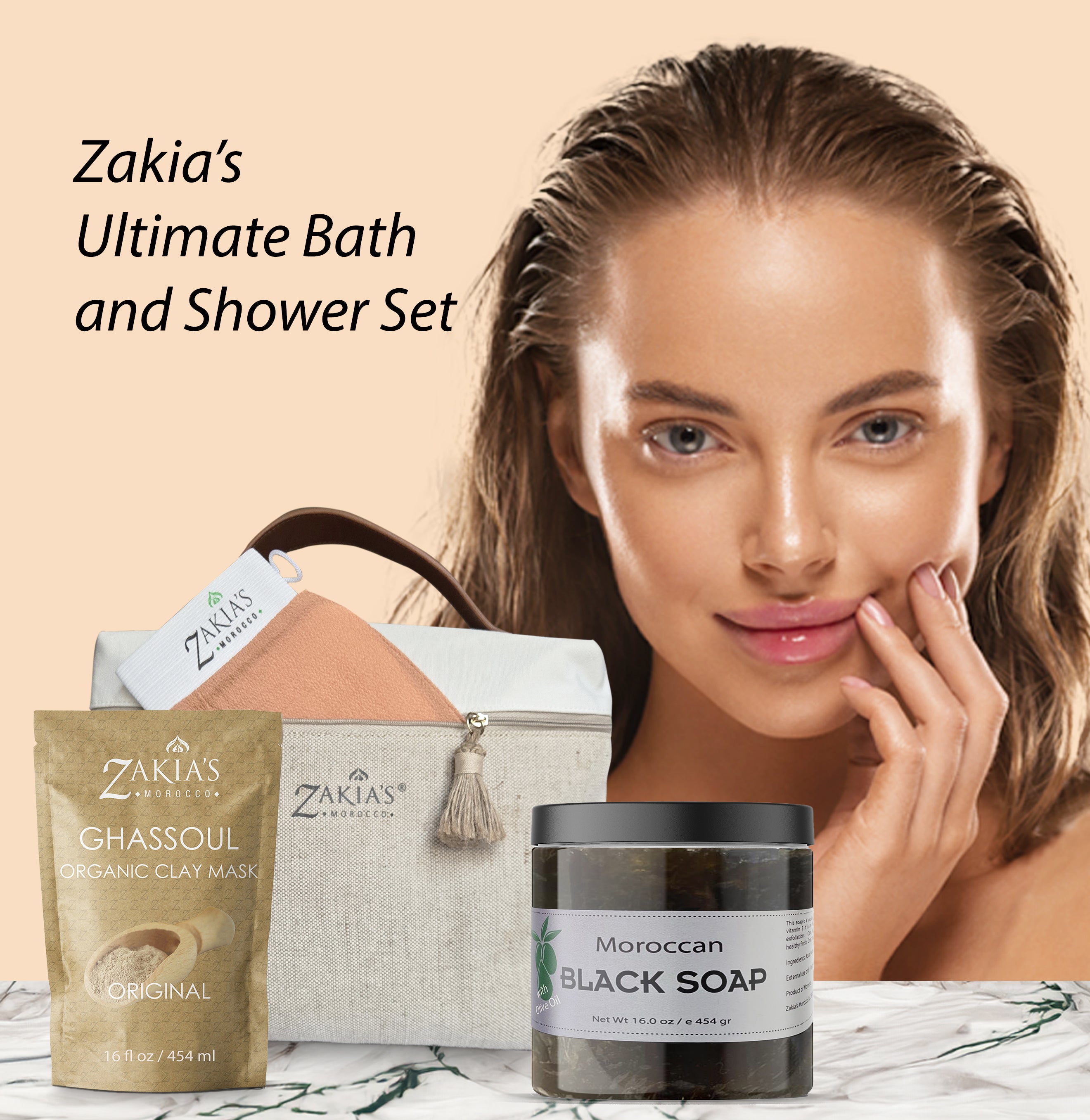 サクハ スキンケア 6点セット Moroccan Bath & Shower Set - Original – Zakiasmorocco.com