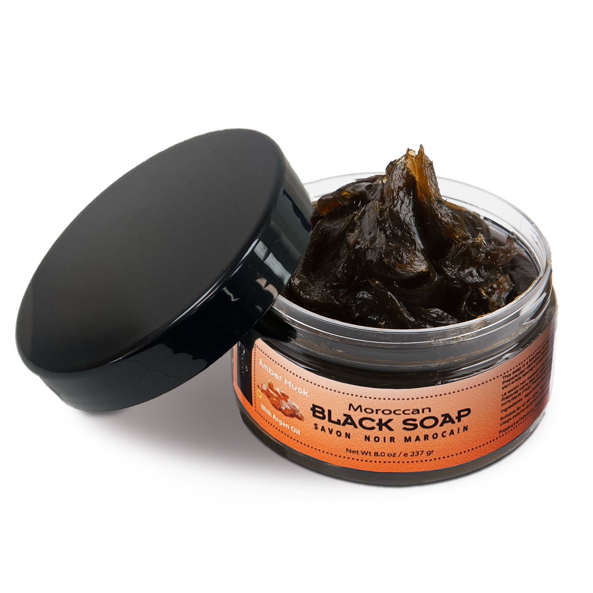 Moroccan Black Soap Exfoliating Kessa Gift Box - Amber Musk