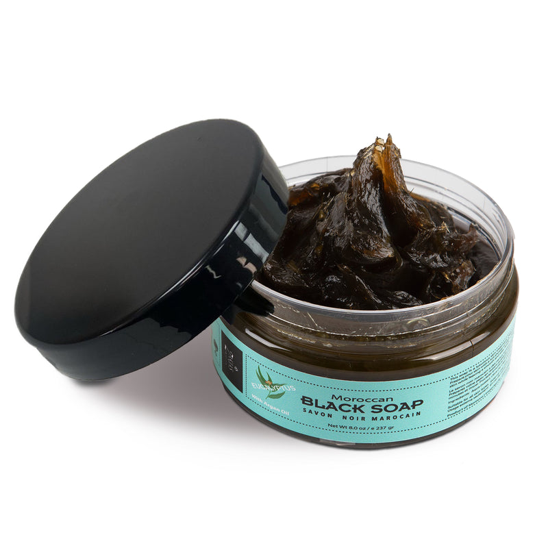 Moroccan "BELDI" Black Soap  Eucalyptus - 8 oz