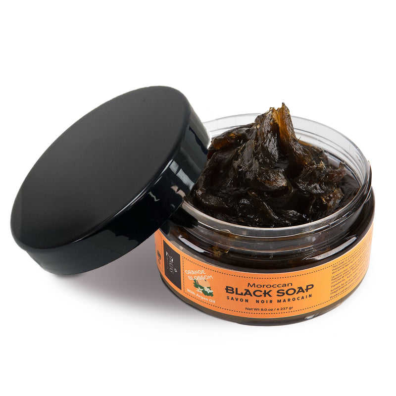 Moroccan "BELDI" Black Soap - Orange Blossom- 8 oz