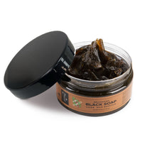 Moroccan Black Soap Exfoliating Kessa Gift Box - Argan Oil