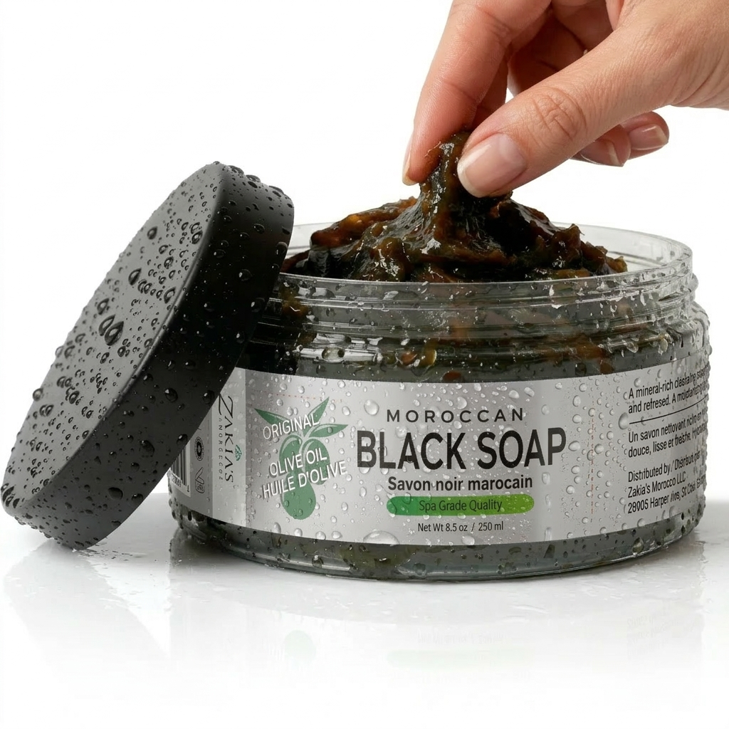 Moroccan "BELDI" Black Soap -Original - 8 oz