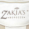 Zakia's Morocco logo on cosmetic bag