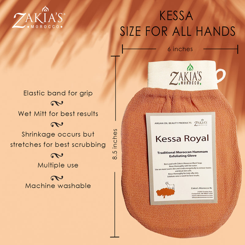 Kessa Original  Exfoliating Glove - Charcoal Black