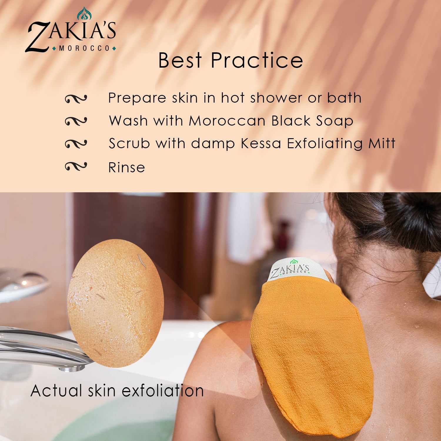 Best Moroccan Kessa Exfoliator – Zakiasmorocco.com