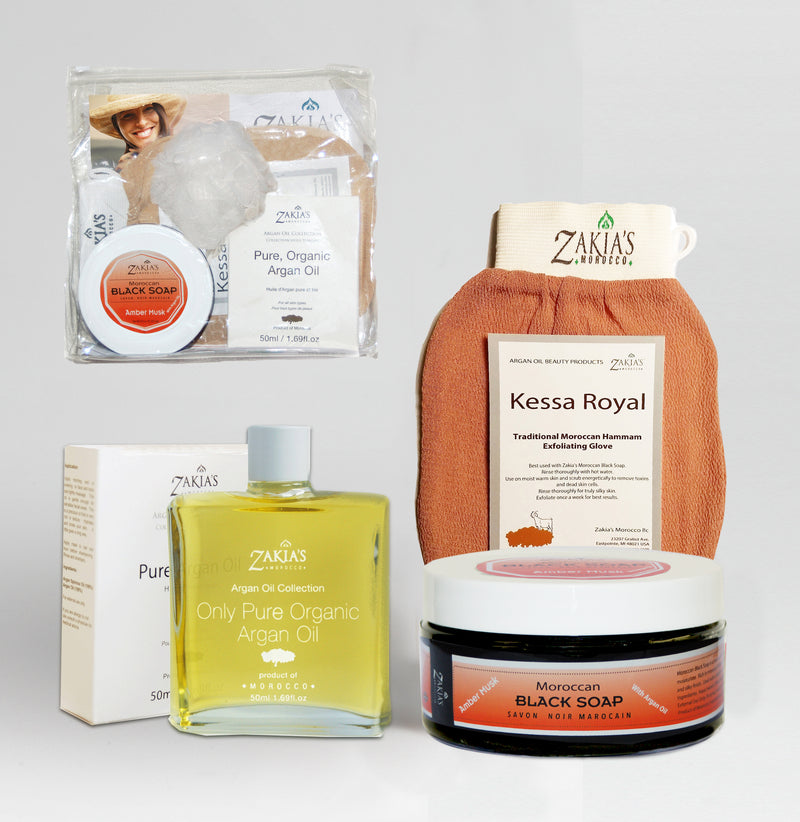 Argan Oil Bath & Body Gift Sets - Amber Musk