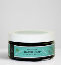 Moroccan Black Soap Exfoliating Kessa Gift Box - Eucalyptus