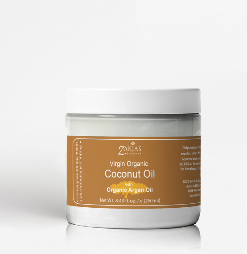 Organic Coconut Oil with Argan Oil - 100% pure, virgin organic grade