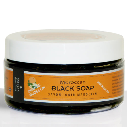 Moroccan Black Soap Exfoliating Kessa Gift Box - Fleur d'Oranger